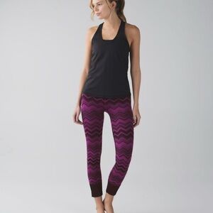 lululemon Ebb to Street Purple Zigzag Leggings 2